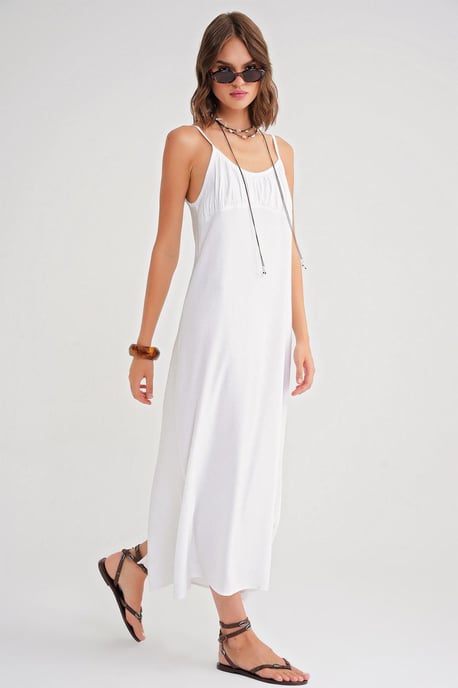 Träger Maxi-Kleid mit gerafftem Detail - Image 4