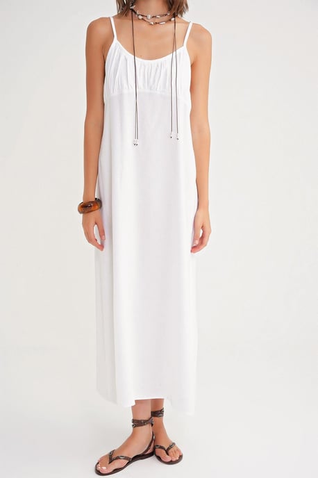 Träger Maxi-Kleid mit gerafftem Detail - Image 6