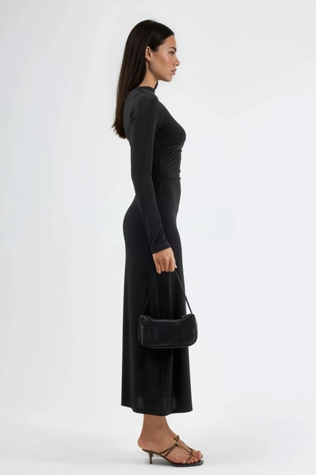 Anliegendes Maxikleid mit Drapierung - Image 3