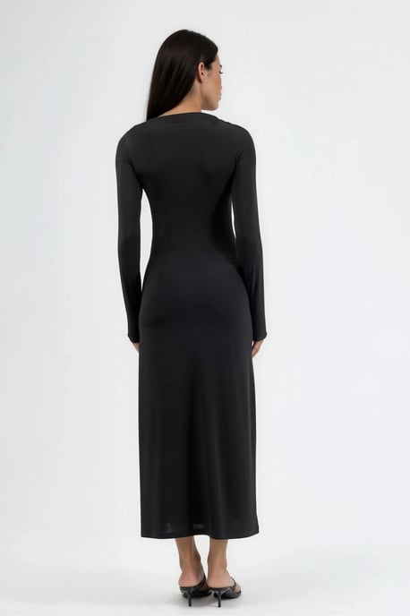 Anliegendes Maxikleid mit Drapierung - Image 4