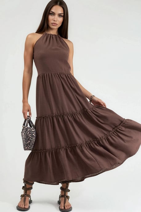 Rüschenträger Maxi-Kleid - Image 1