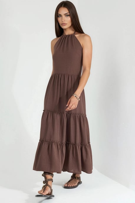 Rüschenträger Maxi-Kleid - Image 2