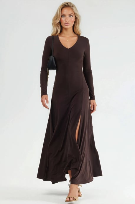Doppelspalt-Maxi-Kleid - Image 2