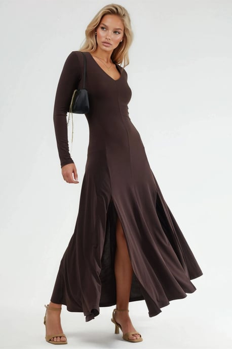 Doppelspalt-Maxi-Kleid - Image 3