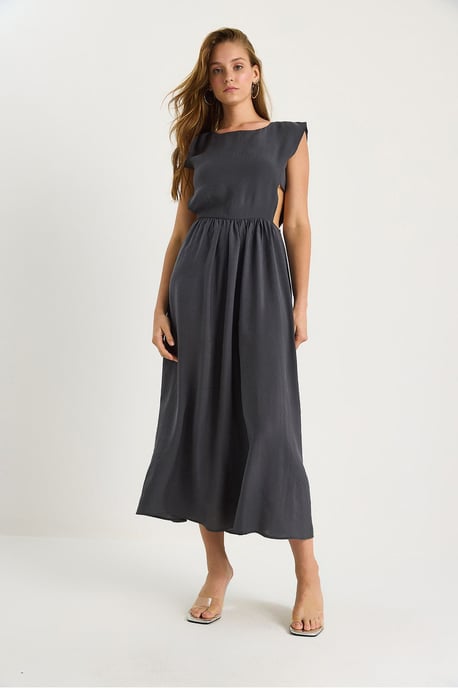 Ausschnitt Detailiertes Midi-Kleid - Image 2