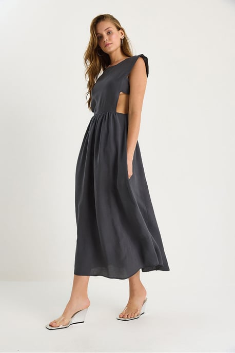 Ausschnitt Detailiertes Midi-Kleid - Image 4