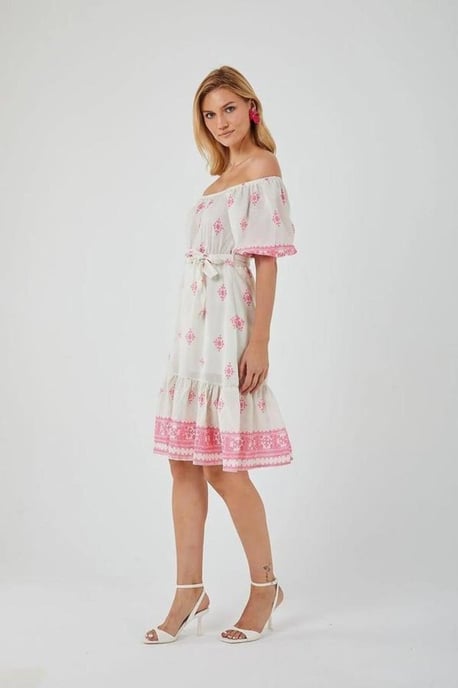 Blumiges Off-Shoulder-Midikleid - Image 2