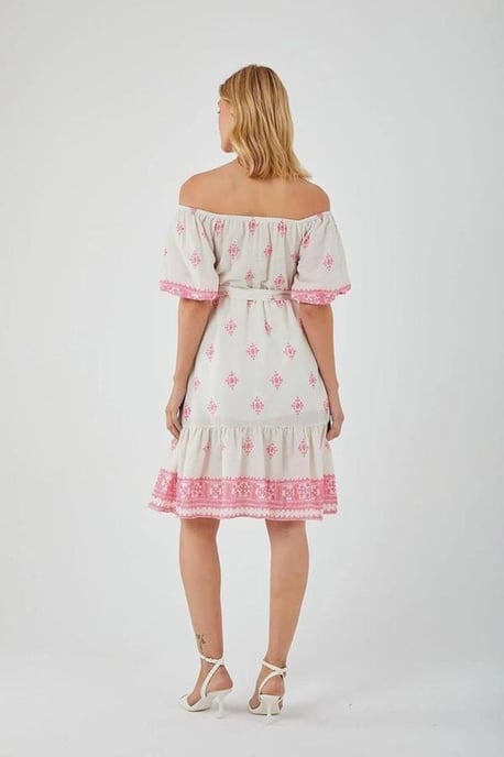 Blumiges Off-Shoulder-Midikleid - Image 3