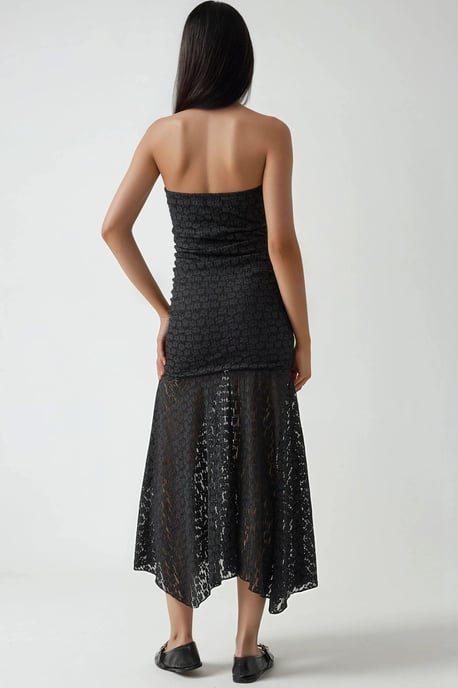 Trägerloses Spitzen-Midi-Kleid - Image 4
