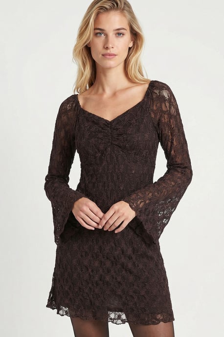 Bardot Spitzen-Midi-Kleid - Image 2