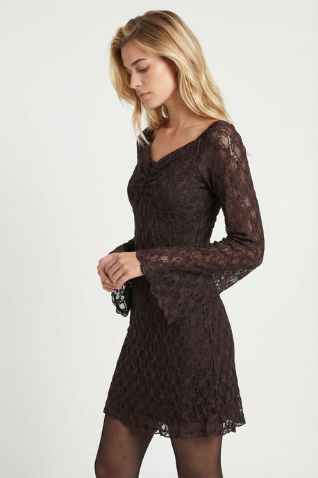 Bardot Spitzen-Midi-Kleid - Image 3