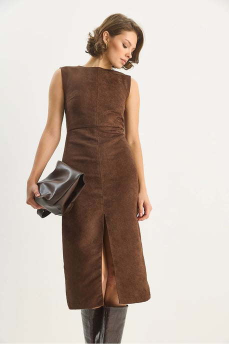 Faux-Suede Midi-Kleid - Image 6