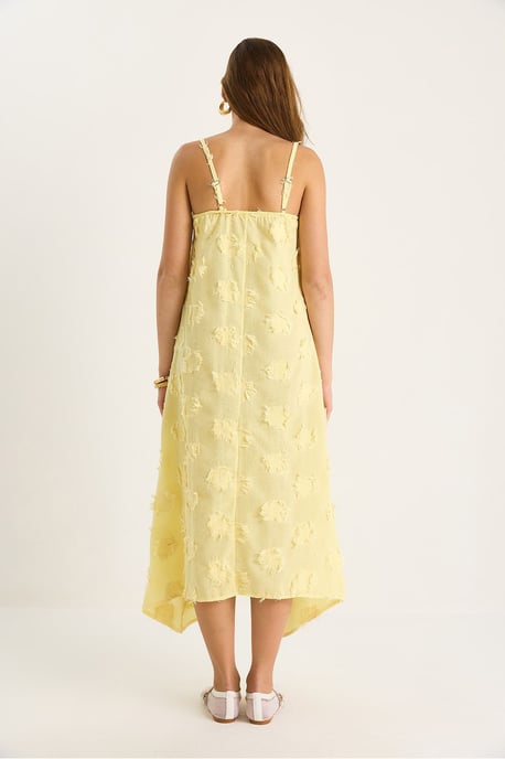 Strukturiertes Midikleid mit Quadratkragen - Image 6