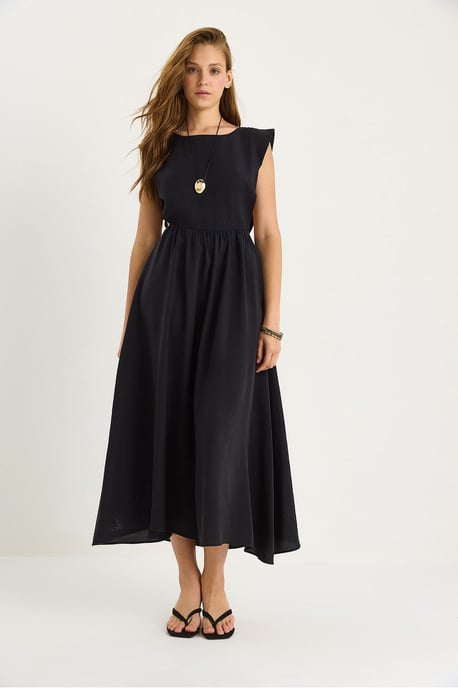 Ausschnitt Detailliertes Midi-Kleid - Image 1