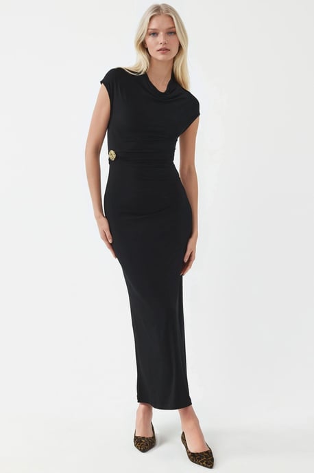 Midi-Kleid mit Stein-Akzent - Image 1