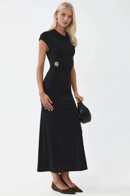 Midi-Kleid mit Stein-Akzent - Image 3