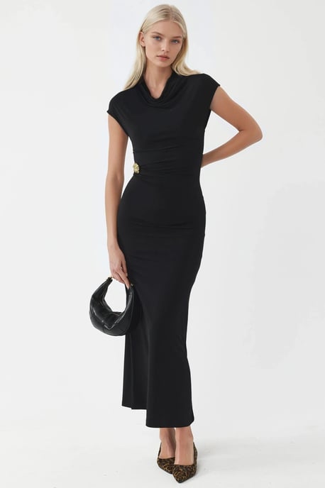 Midi-Kleid mit Stein-Akzent - Image 6