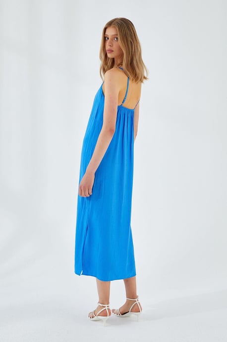 V-Ausschnitt Schlitz-Midi-Kleid - Image 5