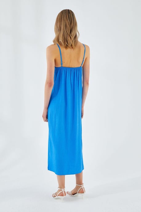 V-Ausschnitt Schlitz-Midi-Kleid - Image 6