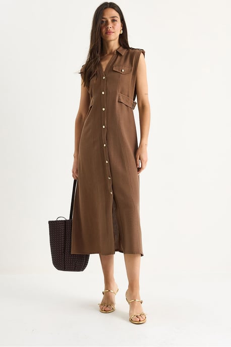 Gürtel-Detailliertes Midi-Kleid - Image 2