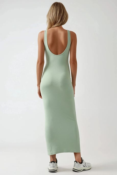 Weiches Touch Basic Midi-Kleid - Image 2