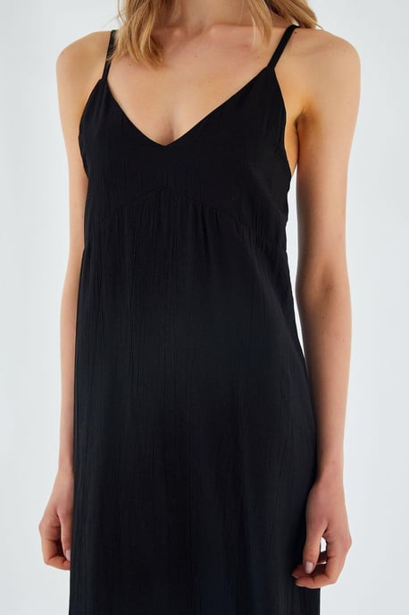V-Ausschnitt Schlitz Midi-Kleid - Image 4