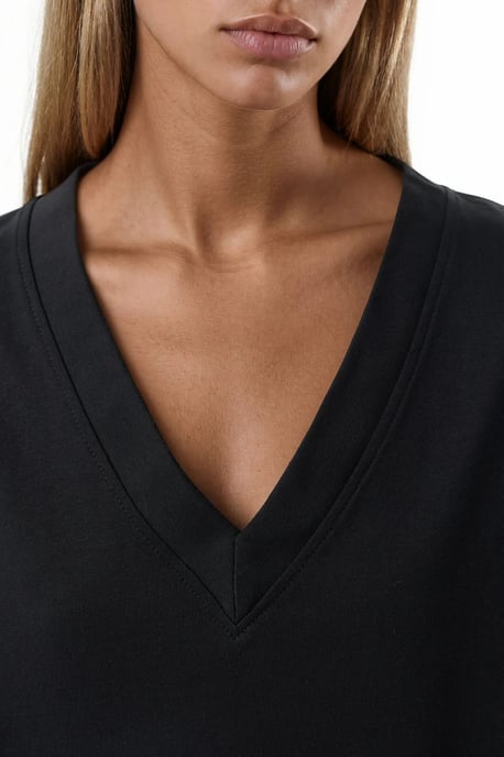 V-Ausschnitt Lockeres Midi-Kleid - Image 5