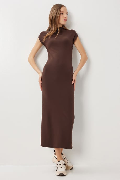Bodycon-Midi-Kleid mit halbem Rollkragen - Image 2