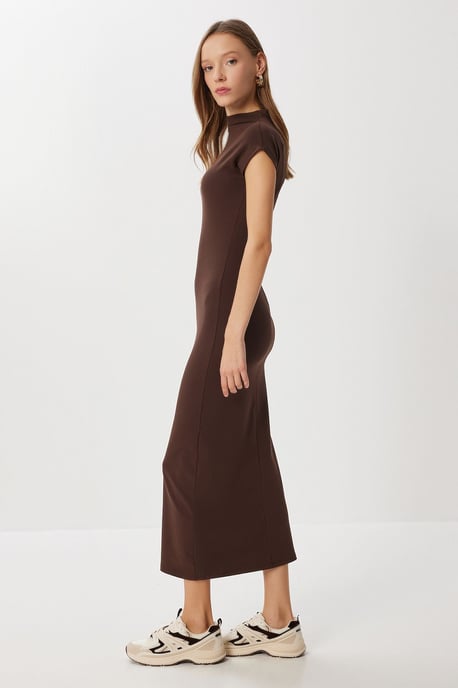 Bodycon-Midi-Kleid mit halbem Rollkragen - Image 3