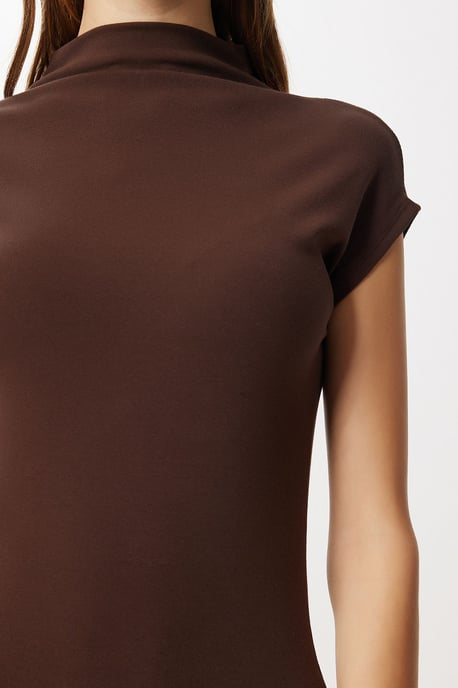 Bodycon-Midi-Kleid mit halbem Rollkragen - Image 4