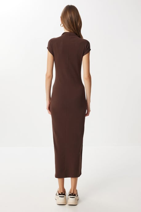 Bodycon-Midi-Kleid mit halbem Rollkragen - Image 5