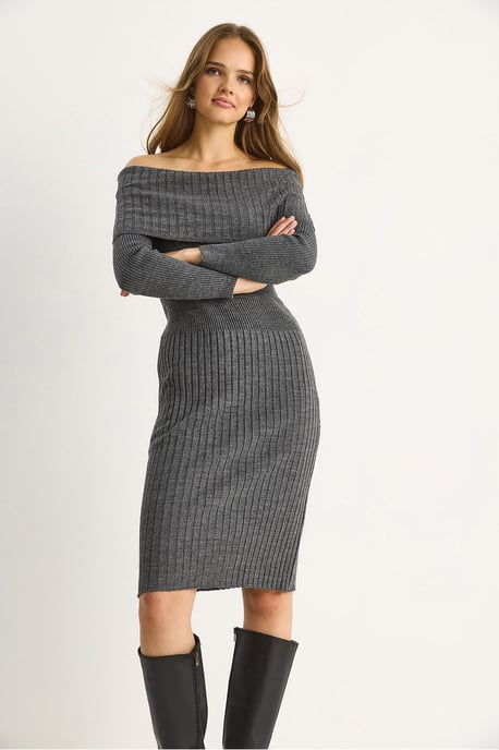 Rippendes Midi-Kleid - Image 2