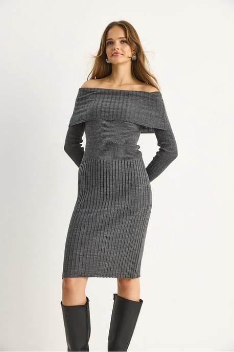 Rippendes Midi-Kleid - Image 3