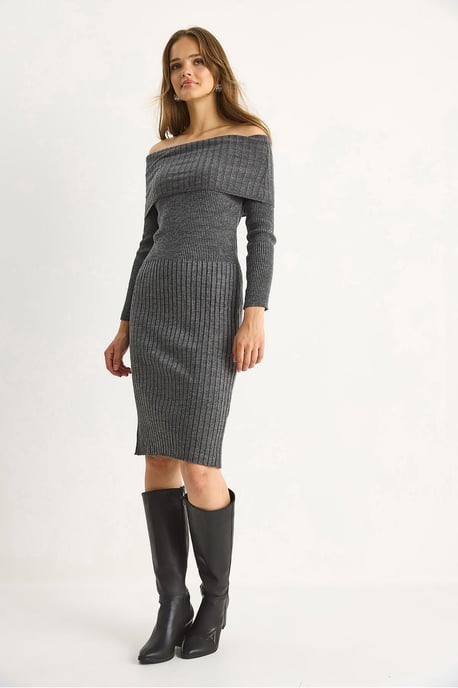 Rippendes Midi-Kleid - Image 4