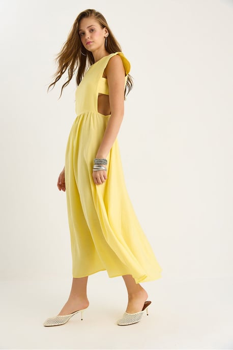 Ausschnitt Detailliertes Midi-Kleid - Image 5