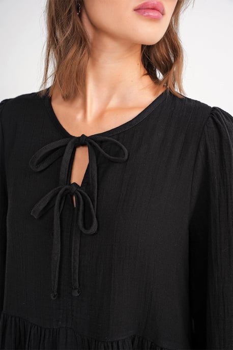 V-Ausschnitt Midi-Kleid mit Bindeband - Image 5