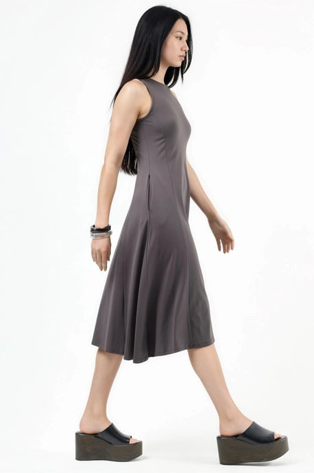 Ärmelloses Midi-Kleid mit Taschen - Image 3
