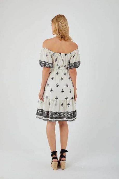 Blumen Off-Shoulder Midi-Kleid - Image 2