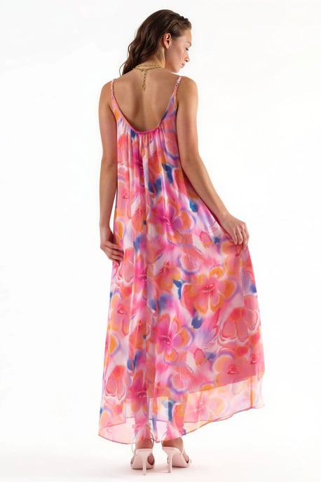 Blumen U-Ausschnitt Midi-Kleid - Image 3