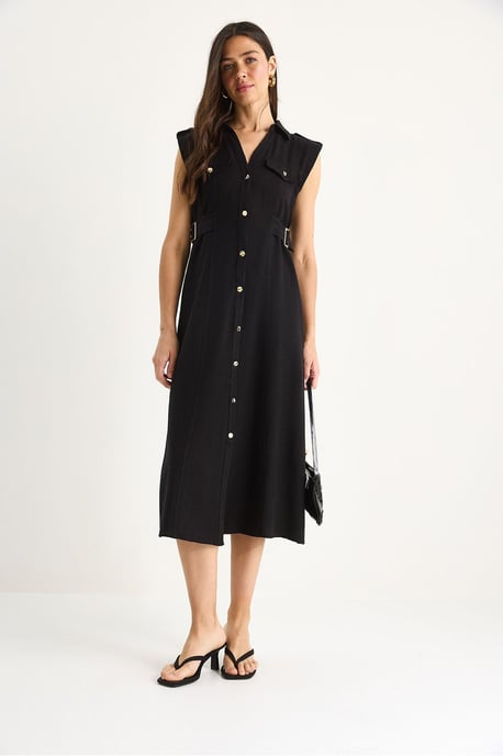 Gürtel-Detailliertes Midi-Kleid - Image 2