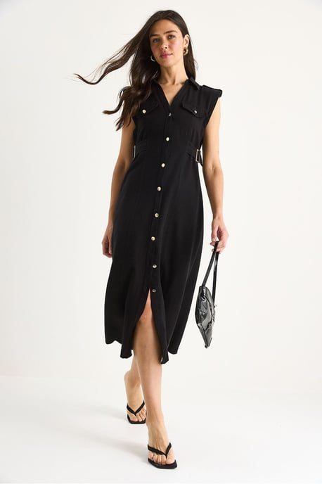 Gürtel-Detailliertes Midi-Kleid - Image 3