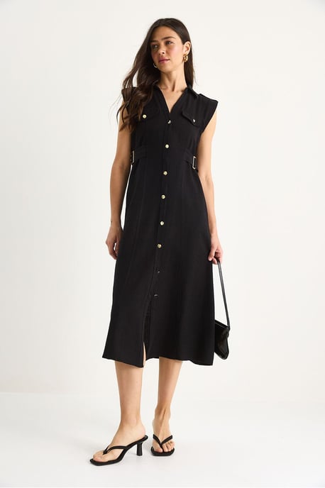 Gürtel-Detailliertes Midi-Kleid - Image 4