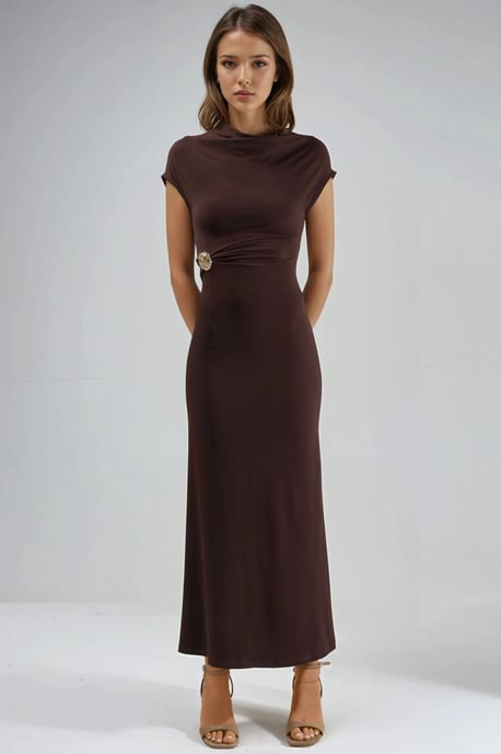 Midi-Kleid mit Stein-Akzent - Image 2