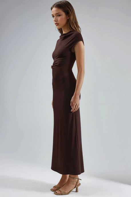 Midi-Kleid mit Stein-Akzent - Image 5