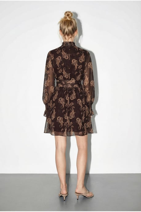Gütelter Paisley-Print Rollkragen-Minikleid - Image 5