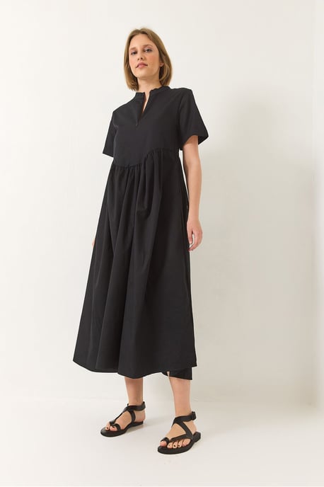 Midikleid mit Tippet-Kragen und Rüschendetails - Image 2
