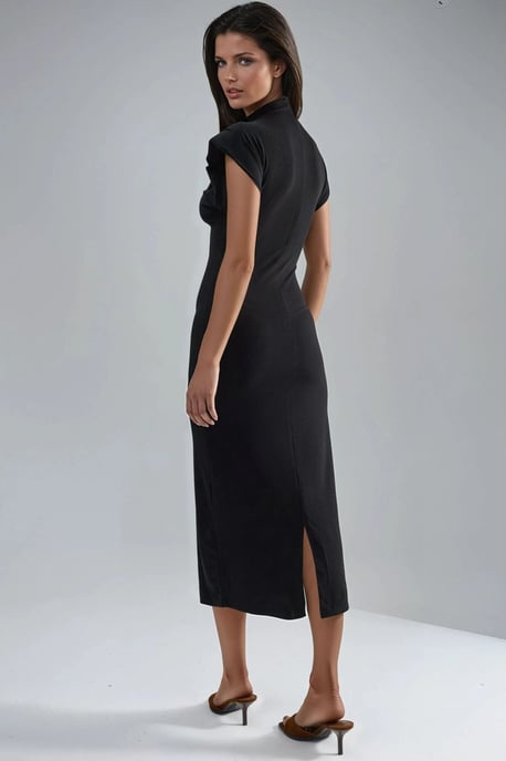 Gestepptes Midi-Kleid mit Schlitzdetails - Image 2