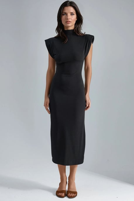 Gestepptes Midi-Kleid mit Schlitzdetails - Image 5