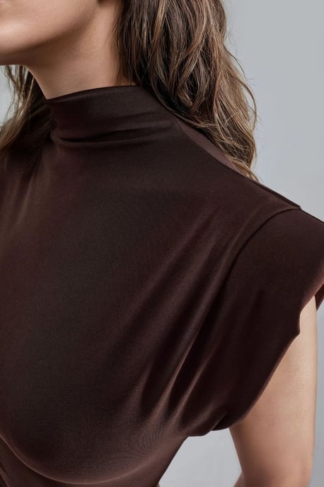 Padded Slit-Detail Midi-Kleid - Image 5