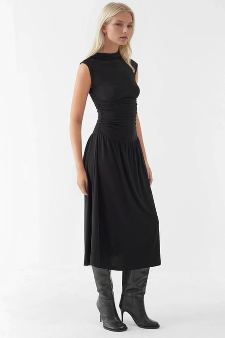 Komfort Fit Midi-Kleid mit Rundhalsausschnitt - Image 4